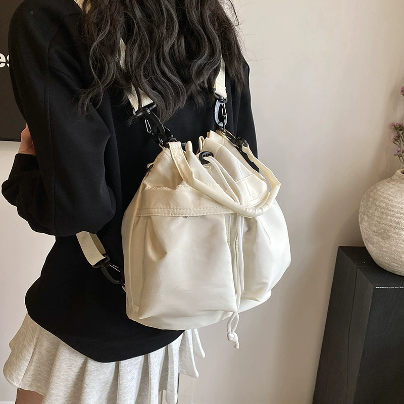 Summer backpack, shoulder bag, one-shoulder bag, oxford cloth, drawstring