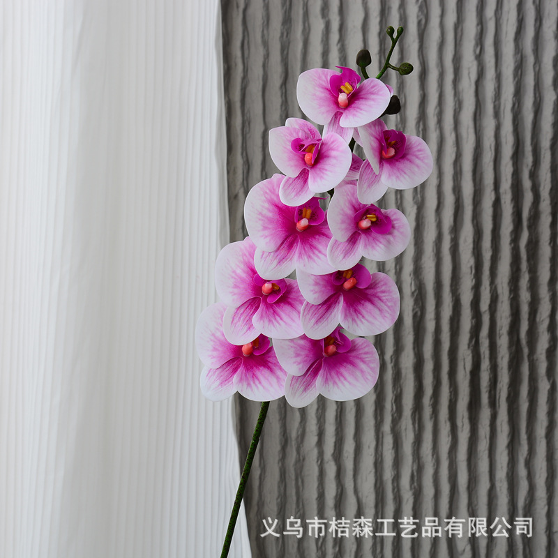 Flores de alta calidad 9 cabezas 7 cabezas 5 cabezas orquídeas mariposa sensación realista tela de seda de película flores falsas decoración de boda nórdica