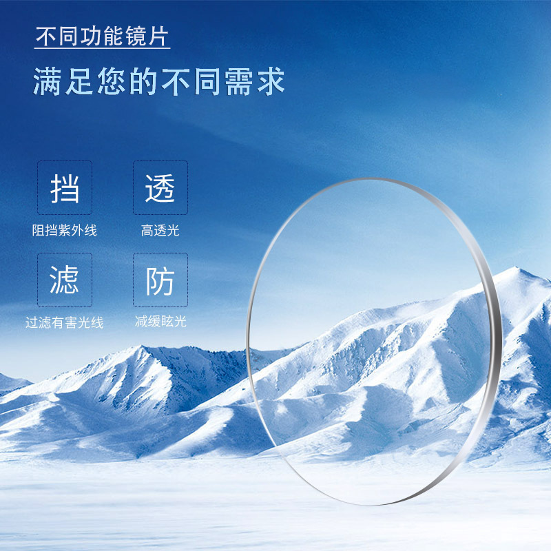 Lentes de miopía anti-luz azul de alta definición gafas de sol de miopía asféricas 1.56 1.61 1.67 1.74 lente