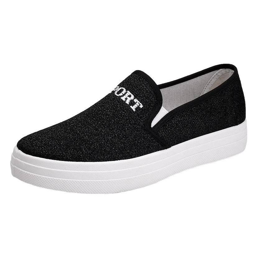 New Style Old Beijing Cloth Shoes for Women, Spring and Autumn Flat Shoes, Slip-On Casual Lazy Shoes, Student Sneakers, Women's Canvas Shoes