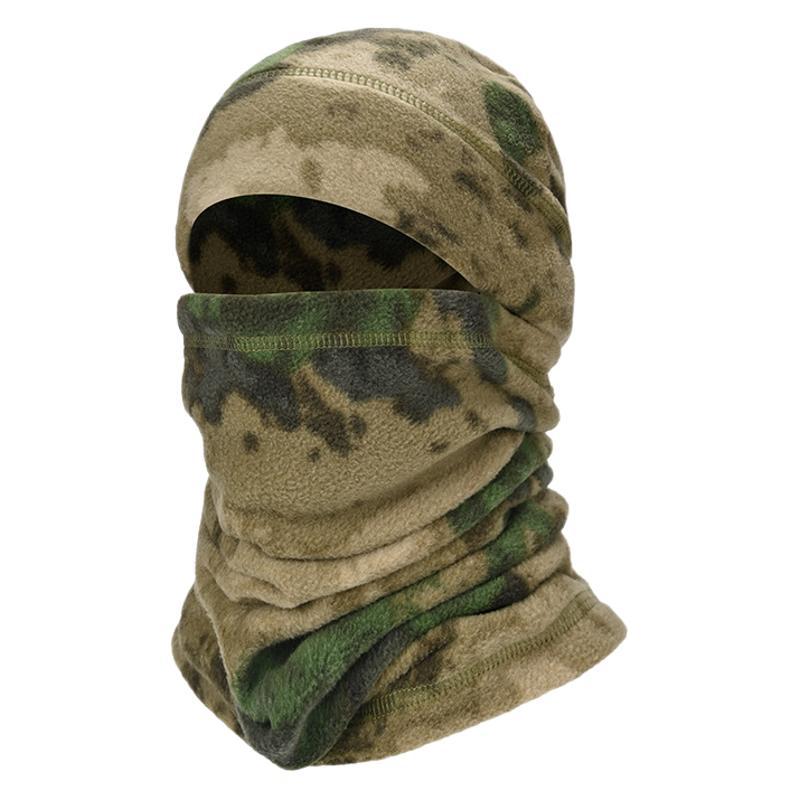 Invierno calentamiento cubierta de cabeza gruesa máscara de ciclismo al aire libre camuflado sombrero de frío masculino casco sombrero de terciopelo calentamiento