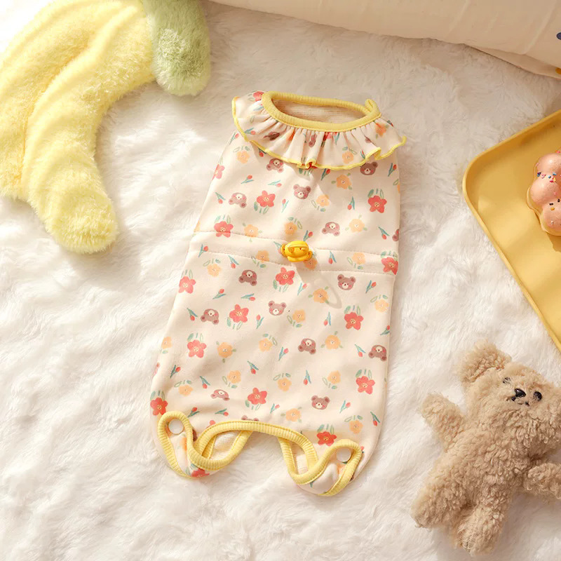 Ropa de primavera para gatos para evitar la pérdida de cabello, muñecas para proteger el estómago, pijamas de cuatro patas para gatos alemanes, ropa de esterilización de primavera.