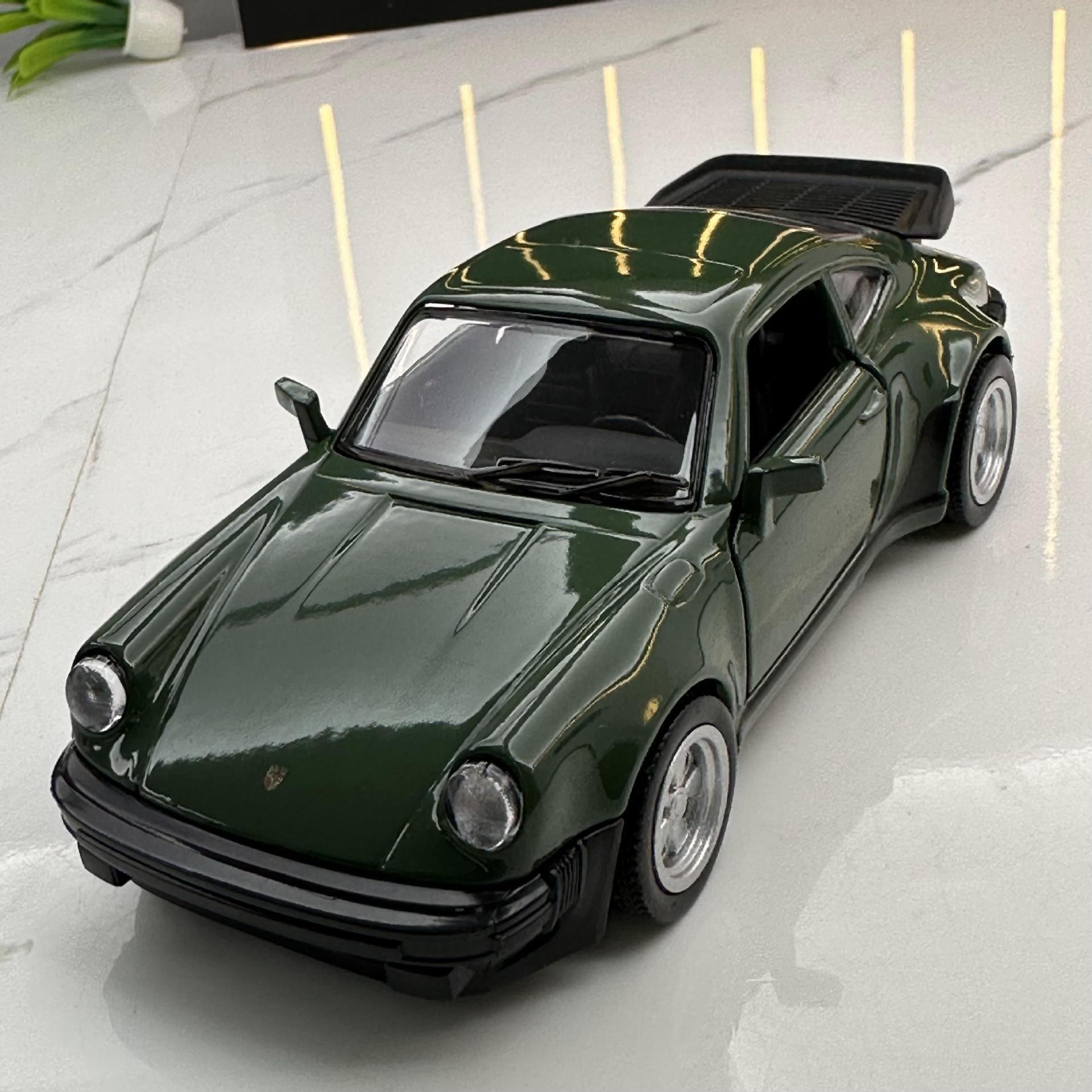 Marco Polo aleación 1:36 Porsche 911Turbo modelo de coche retro Tire hacia atrás silenciosa luz juego coche modelo adornos