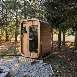 2024 hot sale 2 person red cedar cube smart sauna room with stove