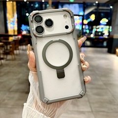铠甲支架壳适用iPhone17promax手机壳新款苹果16pro简约磨砂15pro