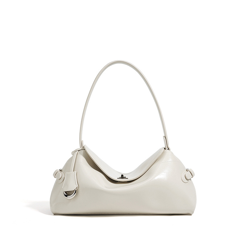 Cowhide Leather French Niche Style Luxury Women's Underarm Bag, High-End Commuter Handbag And Shoulder Bag - Thumbnail 7