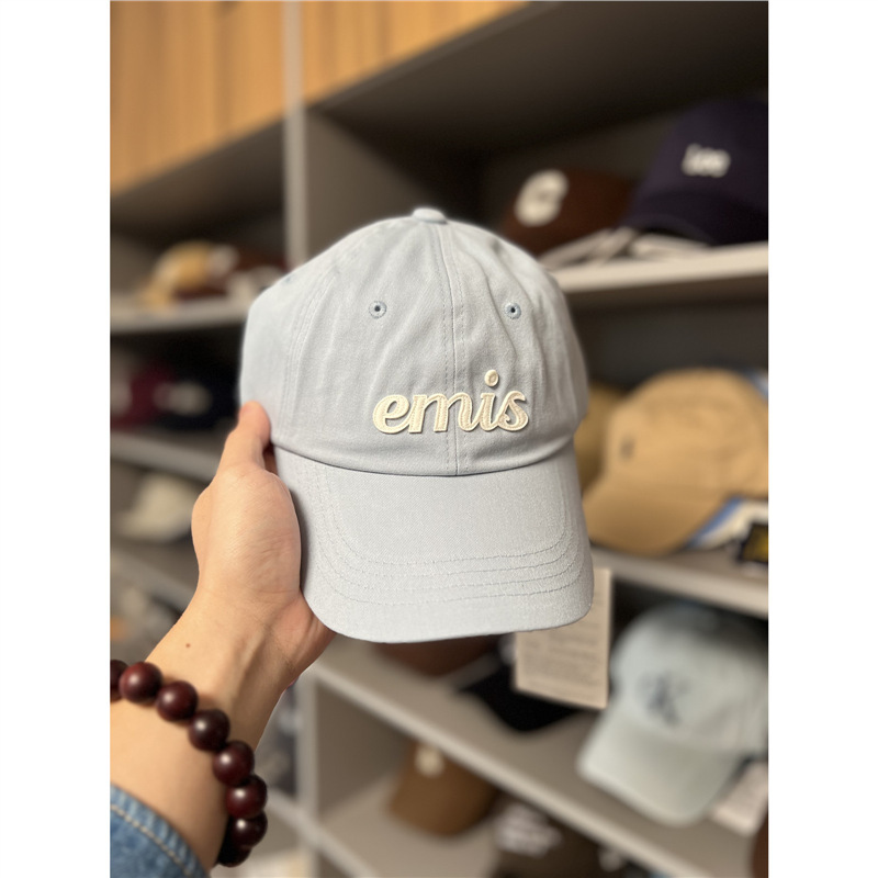韓国Emキャップ 女性用 文字刺繍 ソフトトップ クラシック野球帽 楊冪・趙露思同型|undefined