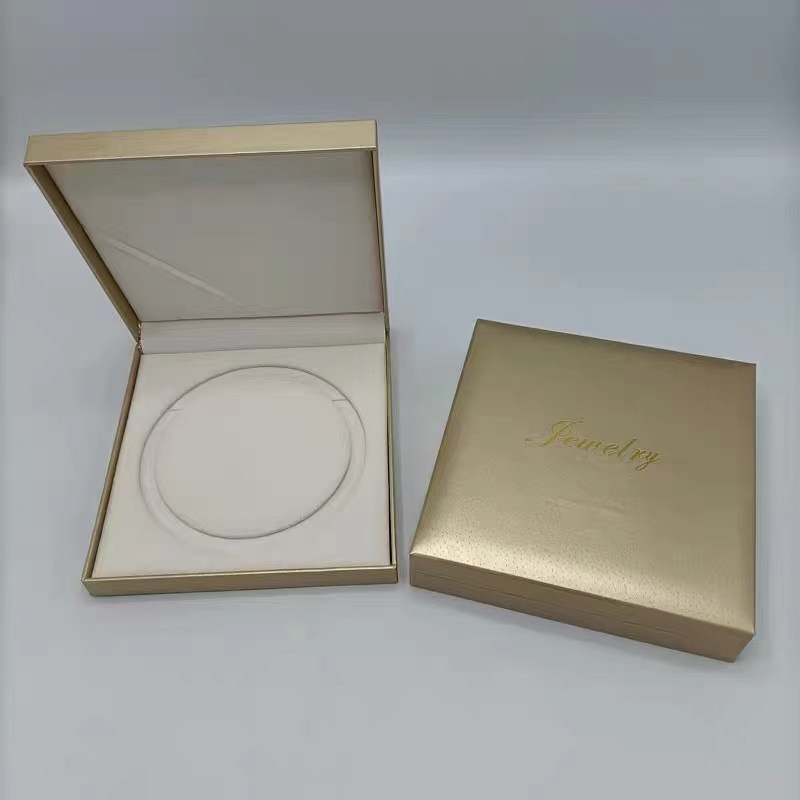 19*19直角PU皮珍珠盒饰品收纳首饰盒珍珠项链盒礼品包装大方盒