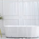 Cross-border in stock environmental protection 5G transparent shower curtain with magnet shower curtain ring waterproof toilet partition curtain source factory