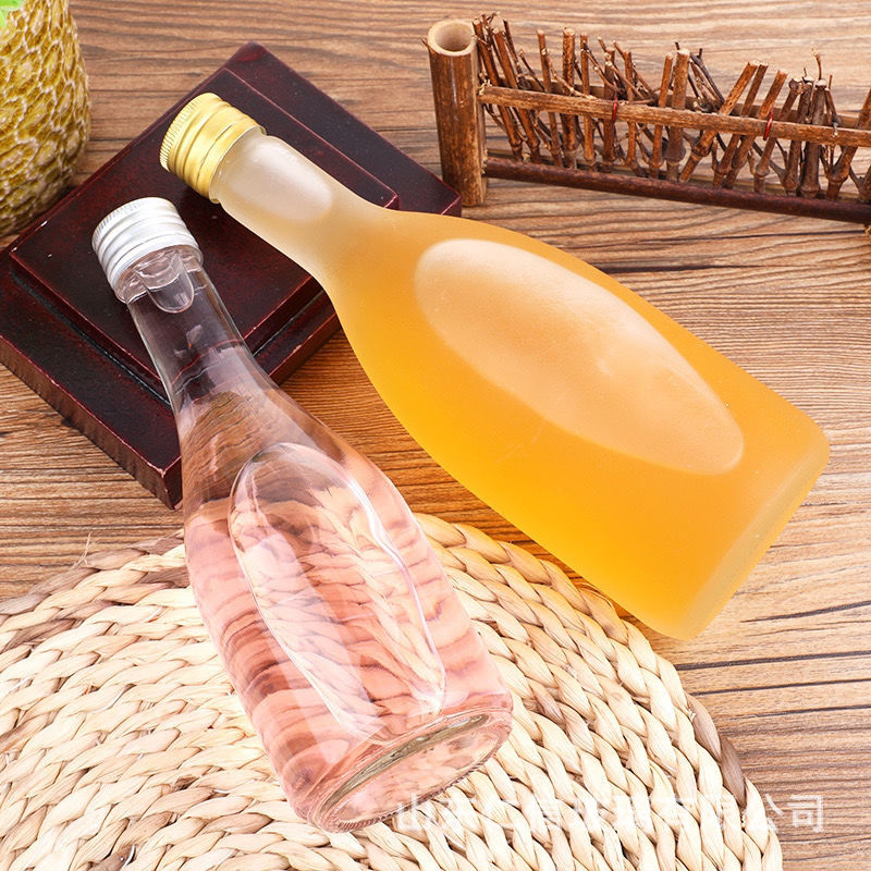 网红微醺创意小酒瓶养生果酒瓶玻璃透明分装空酒瓶果酒包装瓶批发