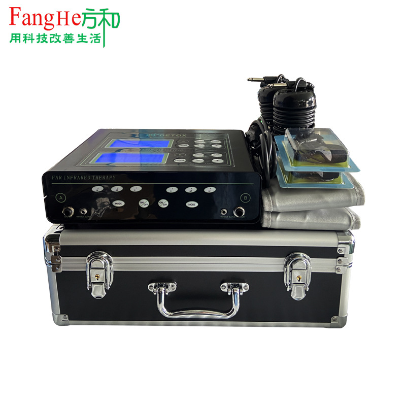 欧美跨境热销foot spa泡脚机氢分子足浴机衡通仪双人双屏幕双腰带