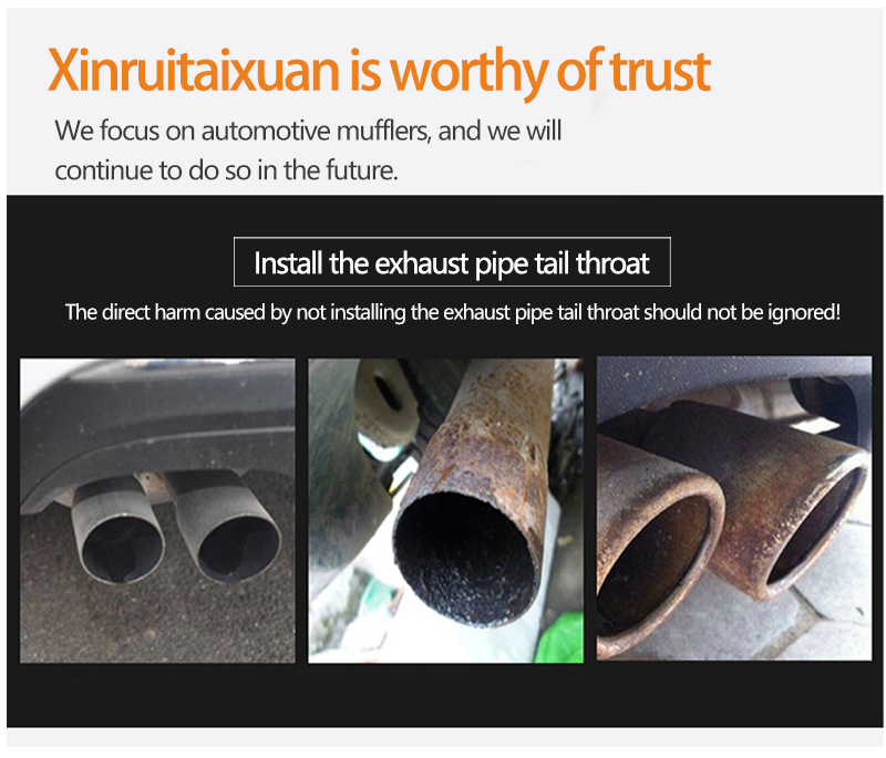Suitable for Bmw X5 X6 X7 Four-Outlet Tailpipe G05 G06 G07 Exhaust Pipe with Dual Inner Tube Tail Tips