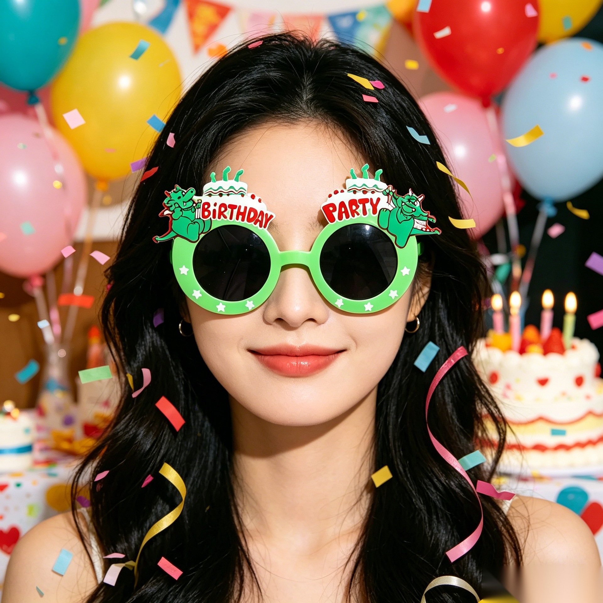 Cumpleaños temático fiesta gafas extrañas feliz cumpleaños pastel vela gafas de diseño de cumpleaños accesorios de fotos