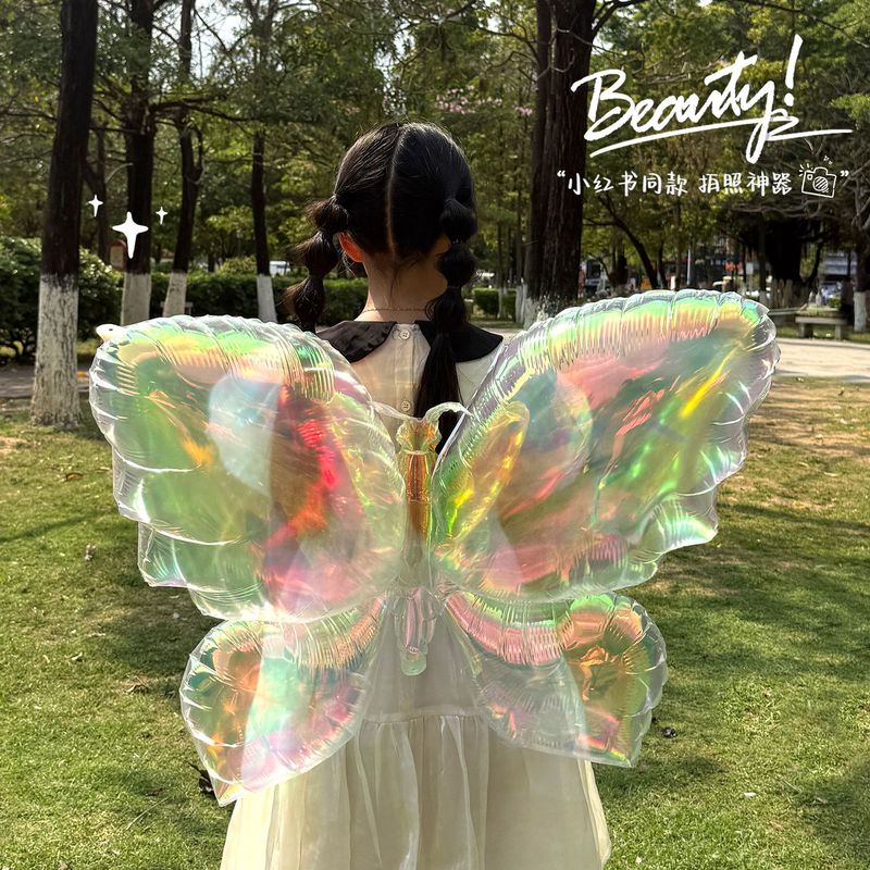 カラフルな蝶のバック装飾、誕生日パーティー、屋外写真アーティファクト、ショッピングモールのイベント用品、屋台のプロモーション卸売|undefined