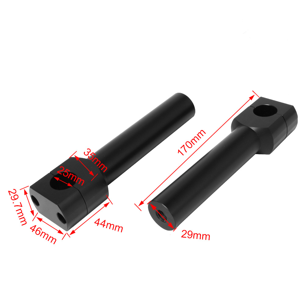 25MM universal handlebar riser kit long height fixed code for Harley Honda Suzuki 883 1200