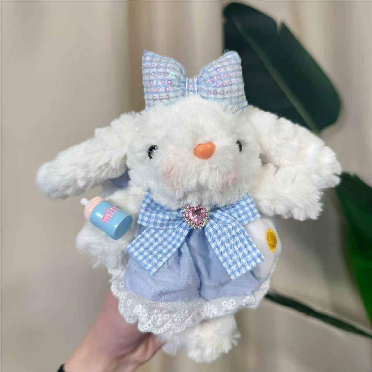 귀여운 파란색 병 활 스타일 - 파란색 땋은 밧줄