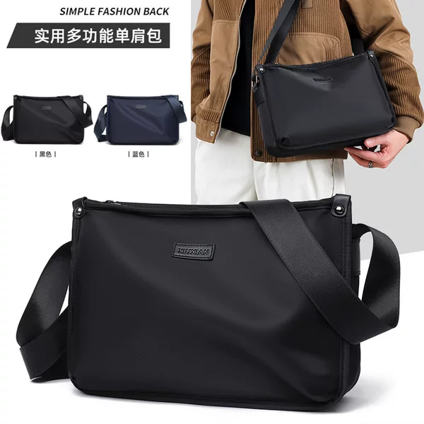Popular Business Bag Men's New All-match Lightweight Oxford Cloth Multi-layer Casual Shoulder Bag Commuter Crossbody Bag Small Bag for Men