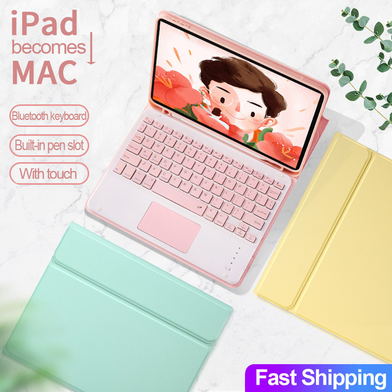 Suitable for iPad 10Th Generation Keyboard Protective Cover Integrated Bluetooth Mouse Pro 11inch with Pen Slot Magnetic Suction 
 Tablet Leather Case