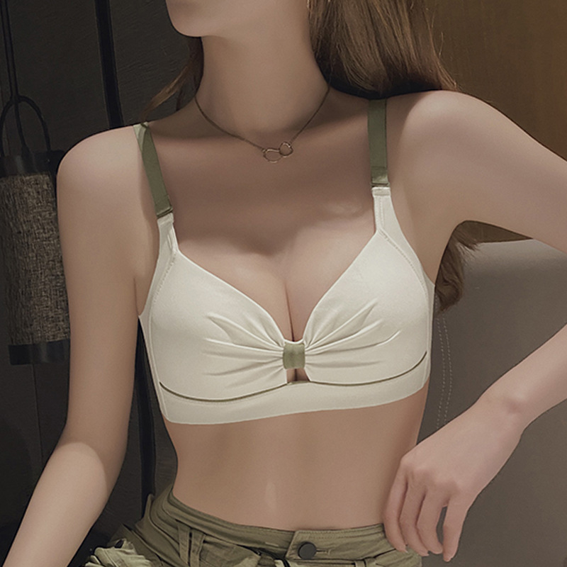 No trace ultrathin Underwear Big chest Small chest Gather Closing Furu Wireless comfortable Bras suit