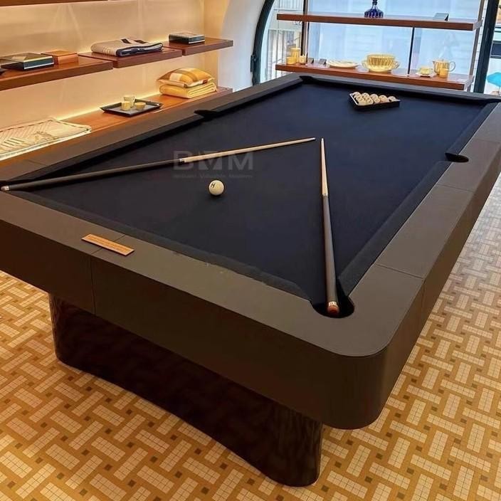 Mesa de billar de lujo ligero Casa comercial Casa de lujo Villa Mesa de billar de alta gama American Black Eight Face Nine Ball Factory Ventas directas