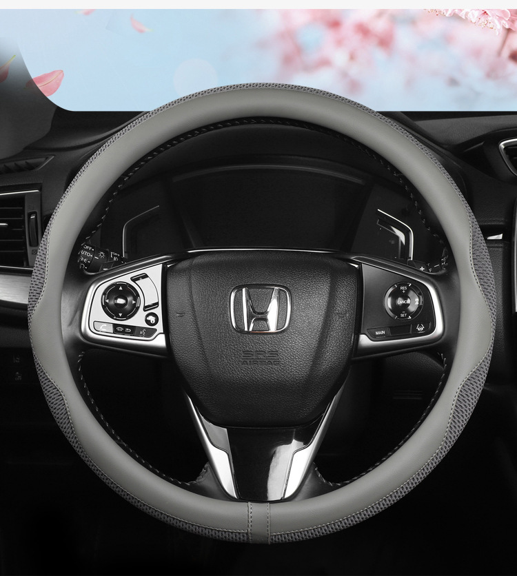 Four Seasons Honeycomb Mesh Steering Wheel Cover Breathable Non-Slip Wear-Resistant Durable Car Interior Accessories Suitable for 38cm Steering Wheel Covers