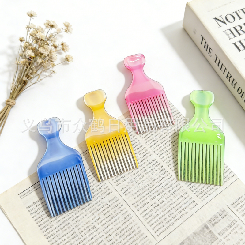 Oil-Head Comb, Large Back-Combed Hairstyle Comb, Airplane-Style Hair Comb, Hair Salon Professional Hairdressing Tool, Trendy Multi-Color Comb