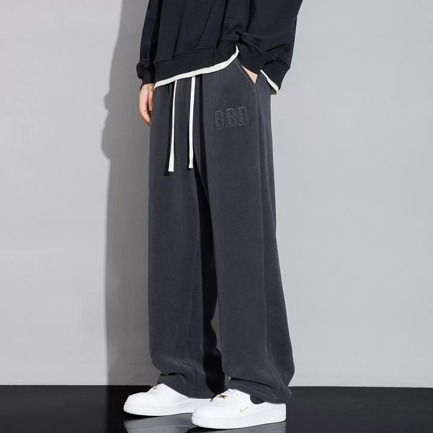 羊羔绒裤子男士秋冬季2025新款加绒加厚卫裤冬款宽松直筒休闲棉裤