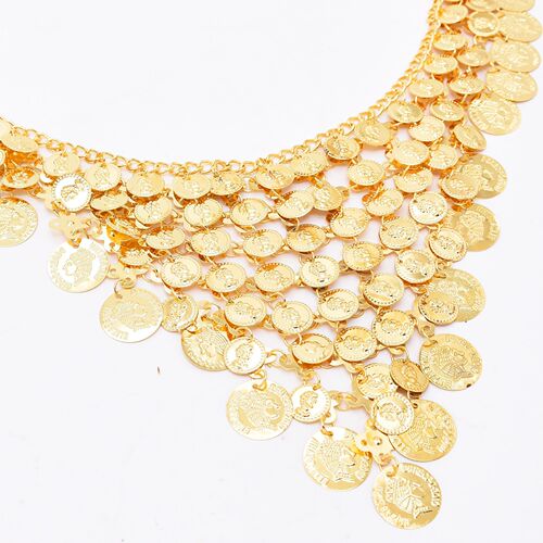 Cross-border best-selling waist chain, European and American style multi-layered coin tassel body chain, fashionable sexy navel chain, ancient costume waist accessories