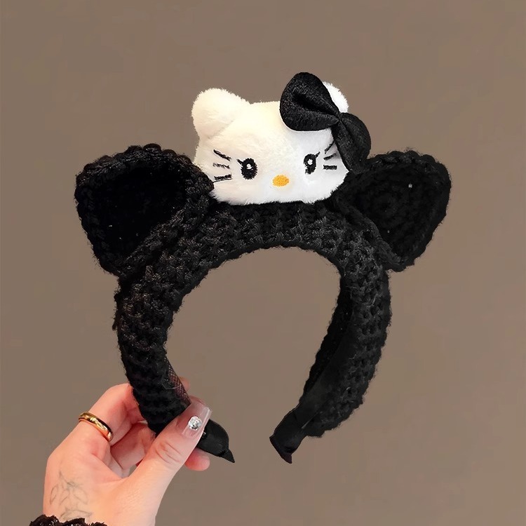ネット赤超萌小衆kitty猫耳カチューシャ豹紋顔バンドかわいい蝶ネクタイ髪飾り洞窟|undefined