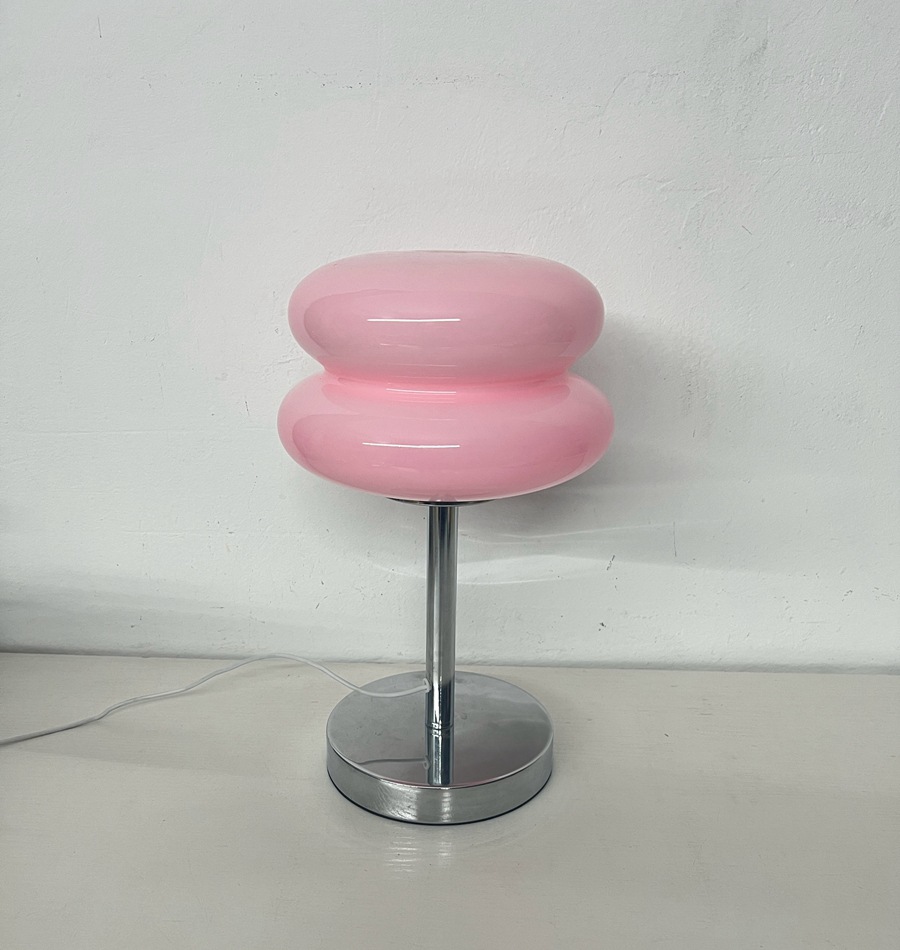 Fondo grueso creativo dormitorio sala de estar lámpara de mesa decorativa Yama atmósfera huevo lámpara de cristal de la lámpara Bauhaus luz de la noche