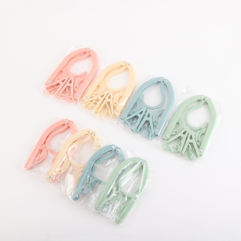 Factory Direct Sales Travel Folding Clothes Hanger Thickened Clothes Hanger Multifunctional Telescopic Clothes Hanger Magic Clothes Hanger Wholesale