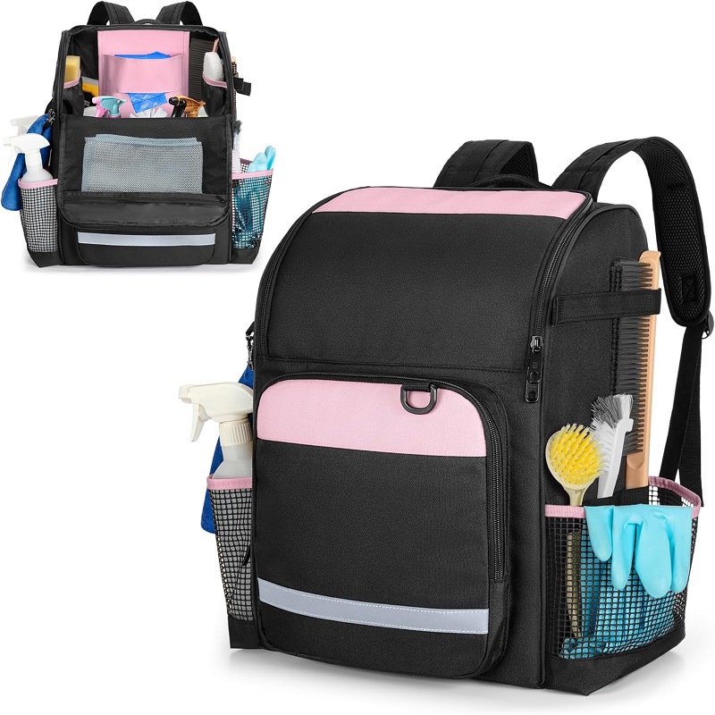 Housekeeping Bag with Printed Logo, Large Capacity Cleaning Storage Bag, Backpack, Housekeeping Tool Backpack, Cleaning and Repair Tool Bag