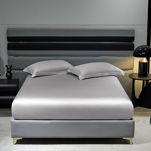 Light luxury 80-count Lenzing Tencel bed sheet and pillowcase summer ice silk bedspread cool bed solid color Tencel bed sheet gift