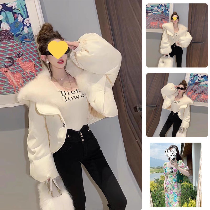 新款时尚气质2025羽绒棉服外套女秋冬高级感气质名媛短款棉服外套|undefined
