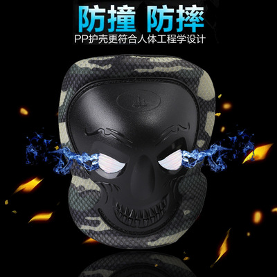 wholesale goods in stock Thickening 6 Set of parts motion security outdoors protective clothing protect ventilation Skating Skate Cross border Knee pads