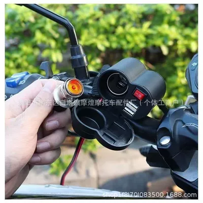Motorcycle dual USB charger Siqaret yandırıcısı