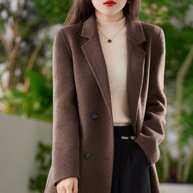 Yak Wool Coat Blazer for Women, Autumn and Winter New Style, Vintage Fashion, Casual Slimming Versatile Wool Coat