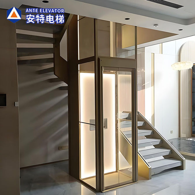 家用电梯曳引液压观光室内室外简易二层三层上门安装液压别墅电梯