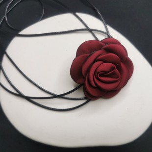 Handmade Flower Camellia Lace Collar Neck Jewelry choker
