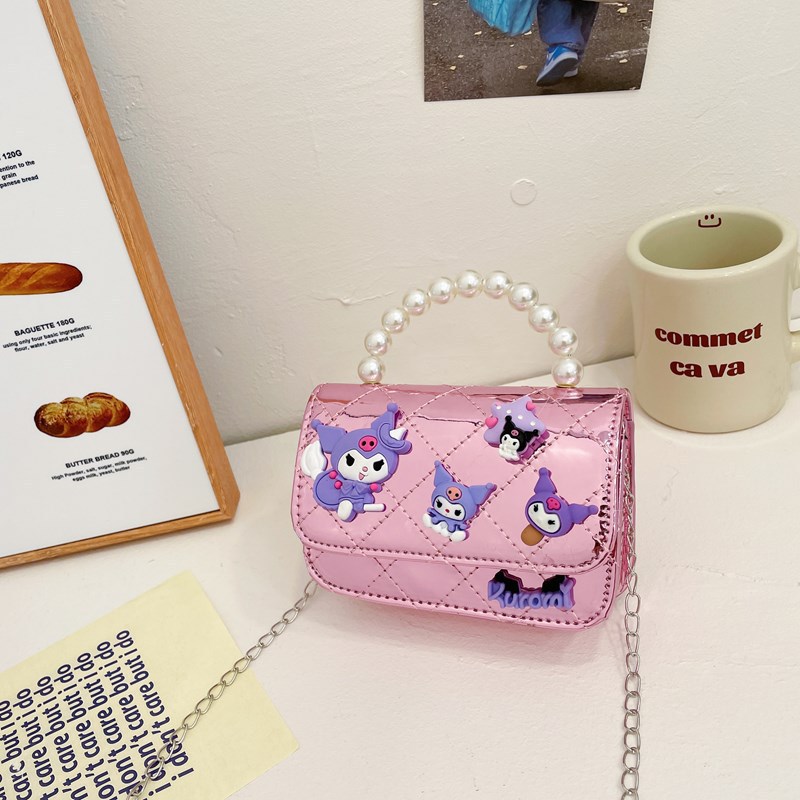 Bolso infantil 2024 nuevo estilo coreano de cadena de dibujos animados bolso de hombro estilo Xiaoxiang Ling mochila para hombres y mujeres bolsos pequeños