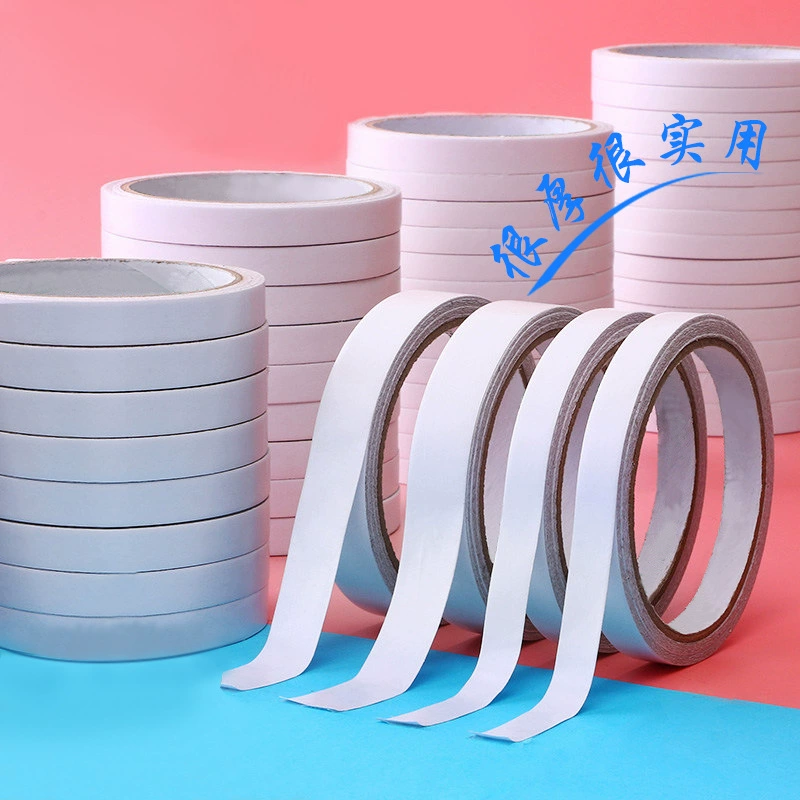Сильный двусторонний клей, высоковязкий двухсторонний клей-расплав, студенческий прозрачный Измельченный Белый скотч ручной работы, канцелярские принадлежности