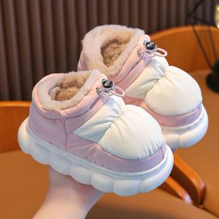 Children's cotton shoes girls' autumn and winter simple home indoor and outdoor thickened warm boys' snow boots children's cotton slippers