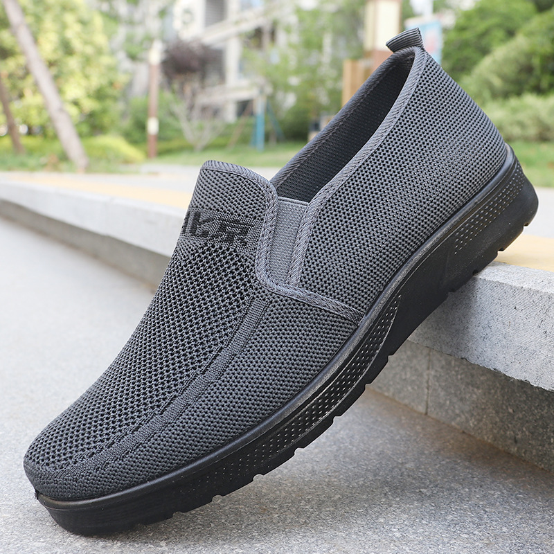 跨境大码男鞋外贸飞织单鞋春季shoes批发休闲透气网面运动鞋子男|undefined