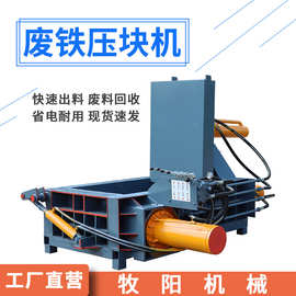 湖南废铁液压压块机金属边角料压块机卧式线路板液压压块机图片