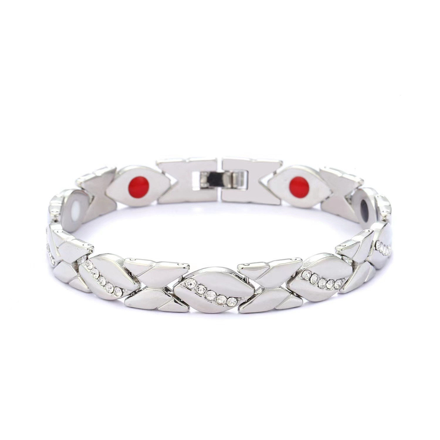 Alloy Chain Material Simple Style Geometric Magnet Zircon Alloy Chain-free Chain & Link Bracelets Wholesale