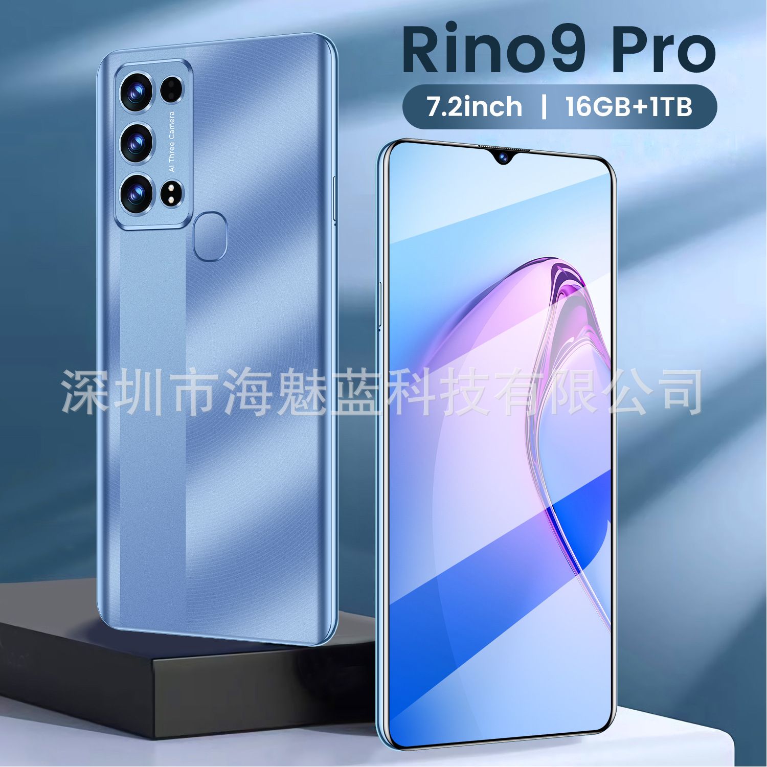 新款智能Rino9 Pro真4G美洲全网通INCELL屏超大电池快充跨境手机