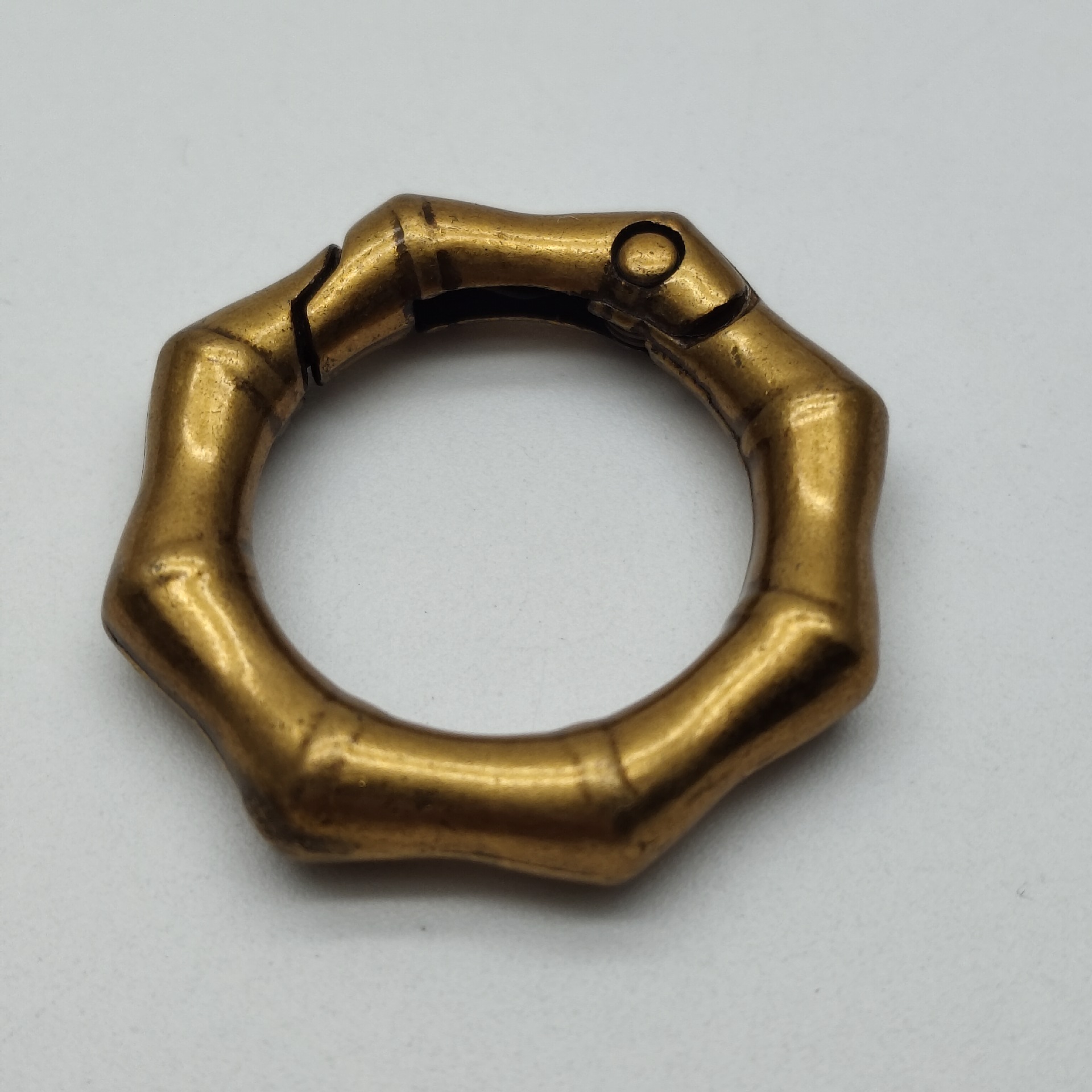 6-Section Bamboo Spring Ring DIY Luggage Metal Accessories Bamboo Spring Circle Keychain Car Keychain
