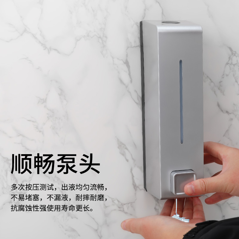 大容量押しソープディスペンサーシングルヘッドソープディスペンサーハンドソープボトル手動押し壁掛け式家庭用ソープディスペンサー|undefined