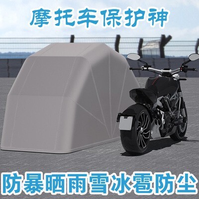 2.6m Semi-Automatic Galvanized Motorcycle Awning Folding Carport Windproof Dustproof Rainproof Carport Motorcycle Garage