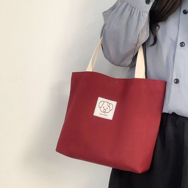 Canvas Bag for Women 2026 New Model, Large Capacity, Simple Small Cloth Bag, Commuter Bag for Office Workers, Mini Handbag Jl